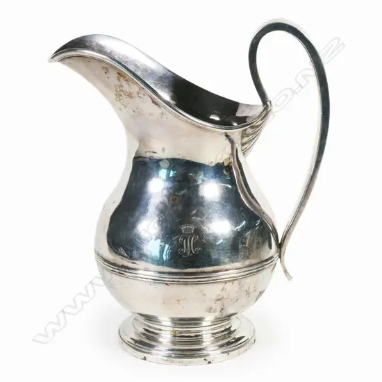 A 19thC Austrian silver jug,