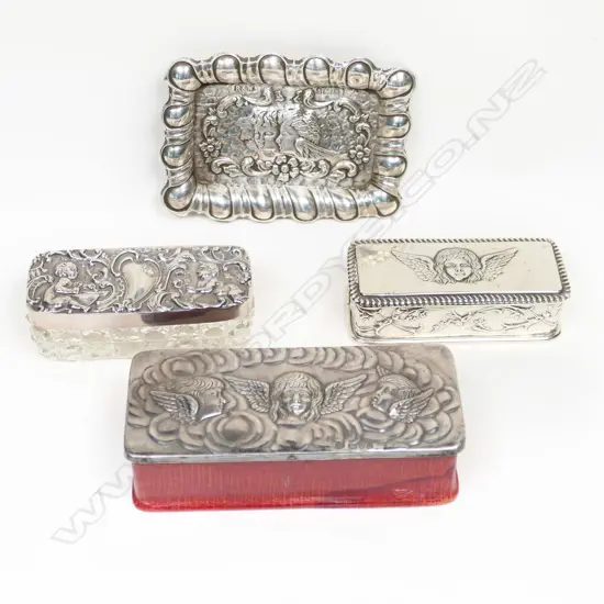 Three Edwardian silver vanity pieces,