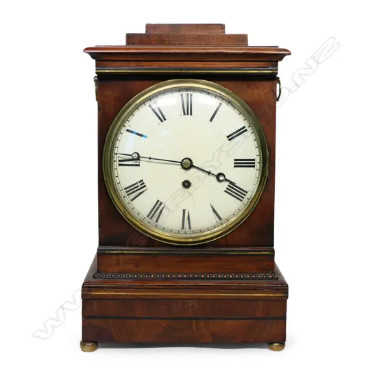 A Regency mahogany bracket clock,
