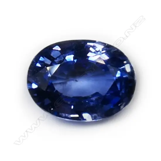 A natural blue sapphire,
