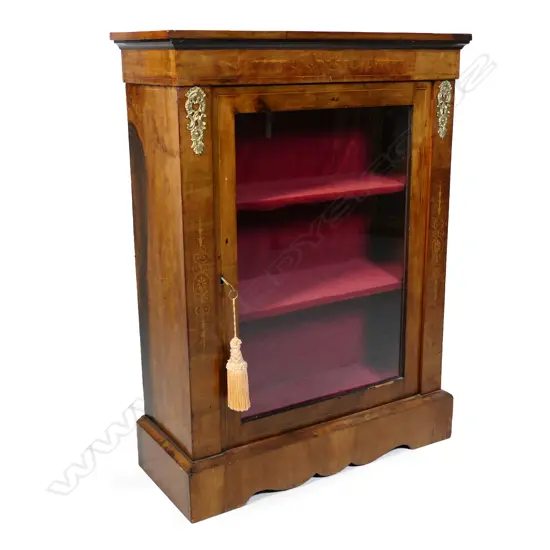 A Victorian walnut pier cabinet,