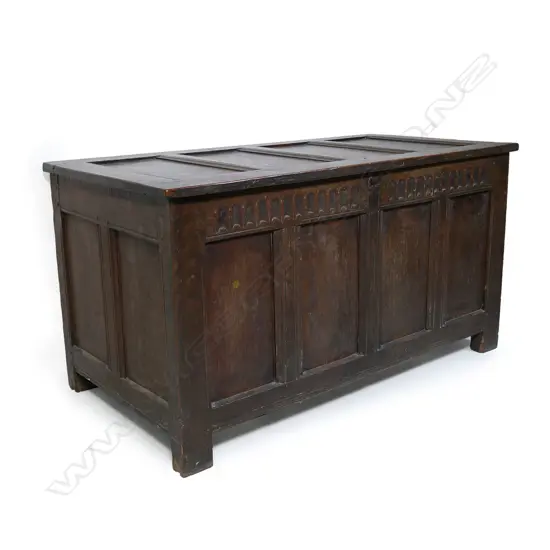 A George III oak coffer,