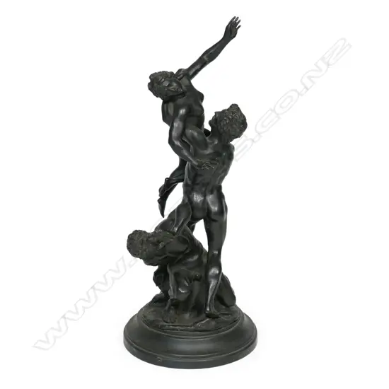An early 20thC bronze 'The Abduction of a Sabine Woman',