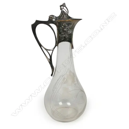 An Art Nouveau W.M.F. claret jug