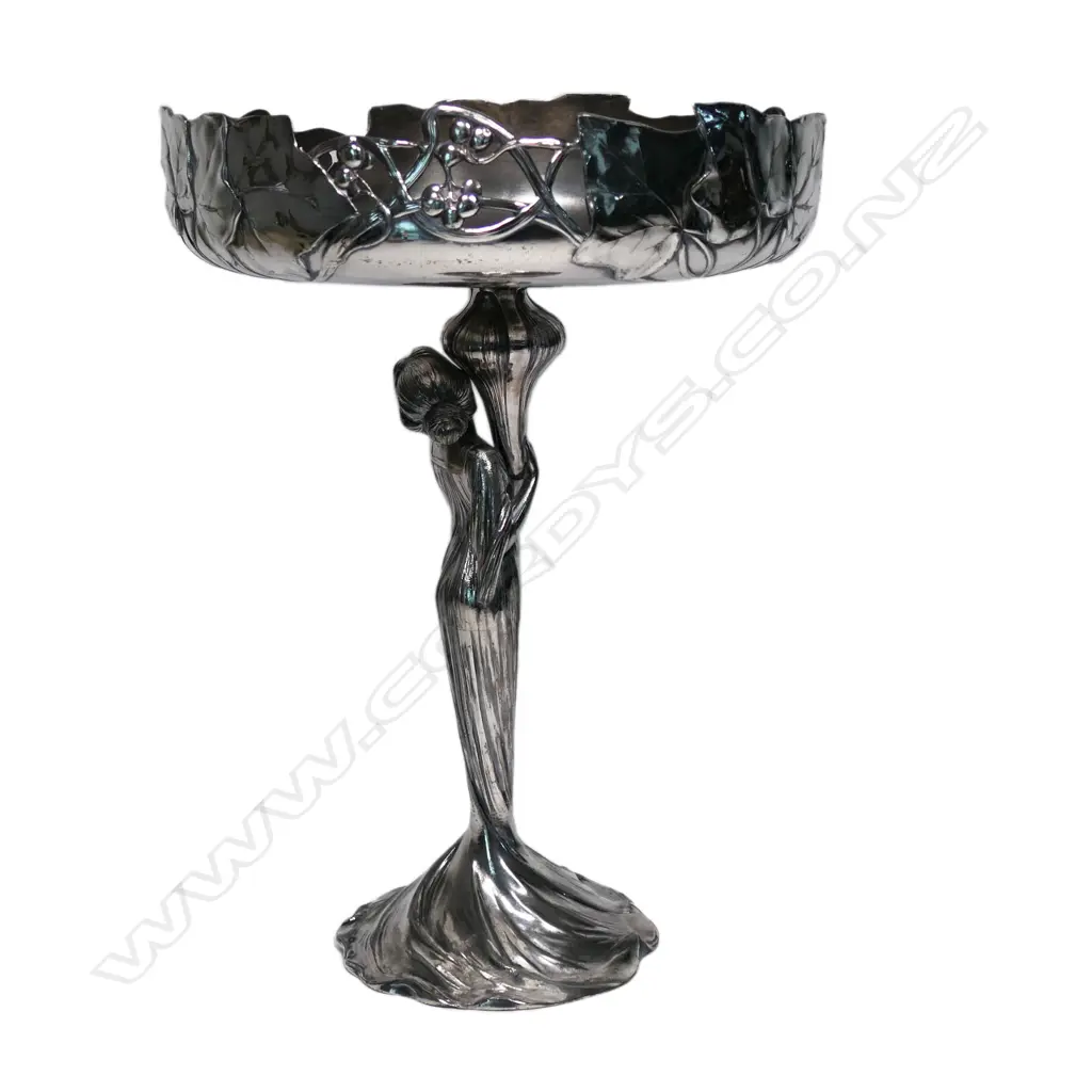 A WMF Art Nouveau silver plate comport, Image 1++