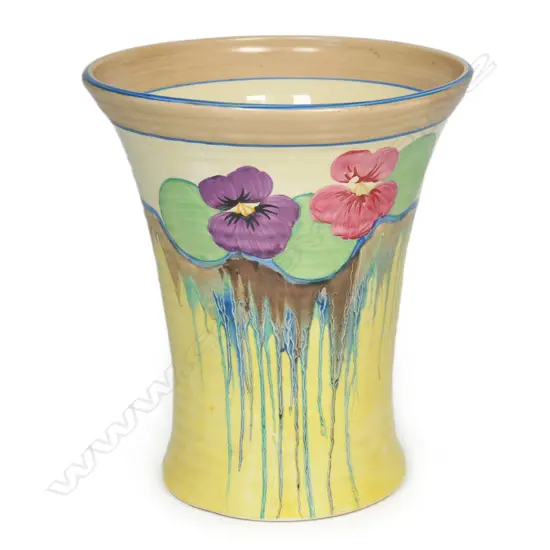 A large Clarice Cliff Bizarre vase,