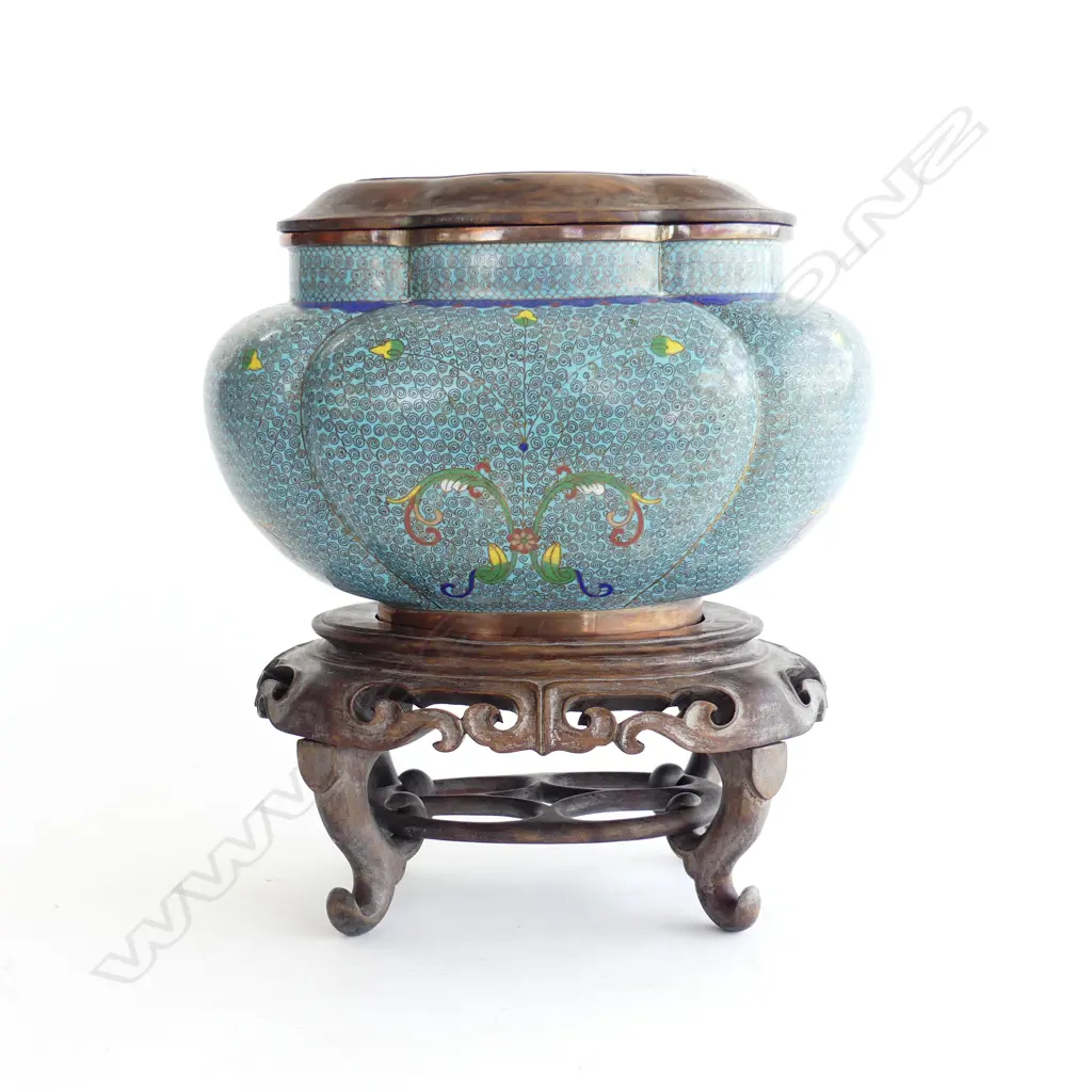 A Chinese cloisonné flower trough, Image 1++