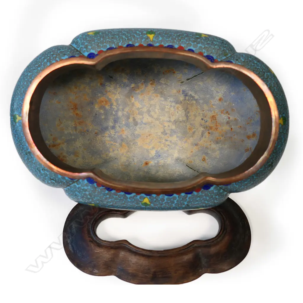 A Chinese cloisonné flower trough, Image 1++