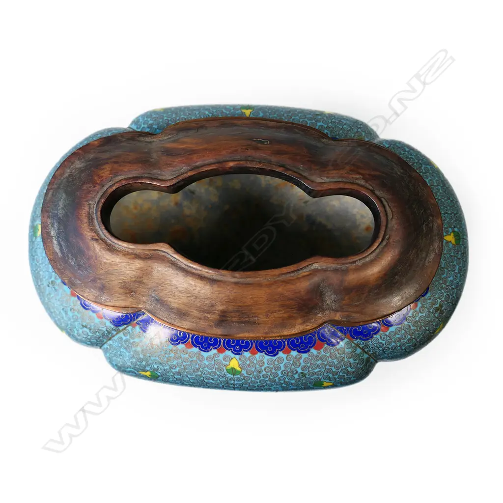A Chinese cloisonné flower trough, Image 1++