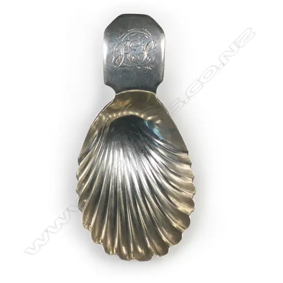 George III silver caddy spoon,