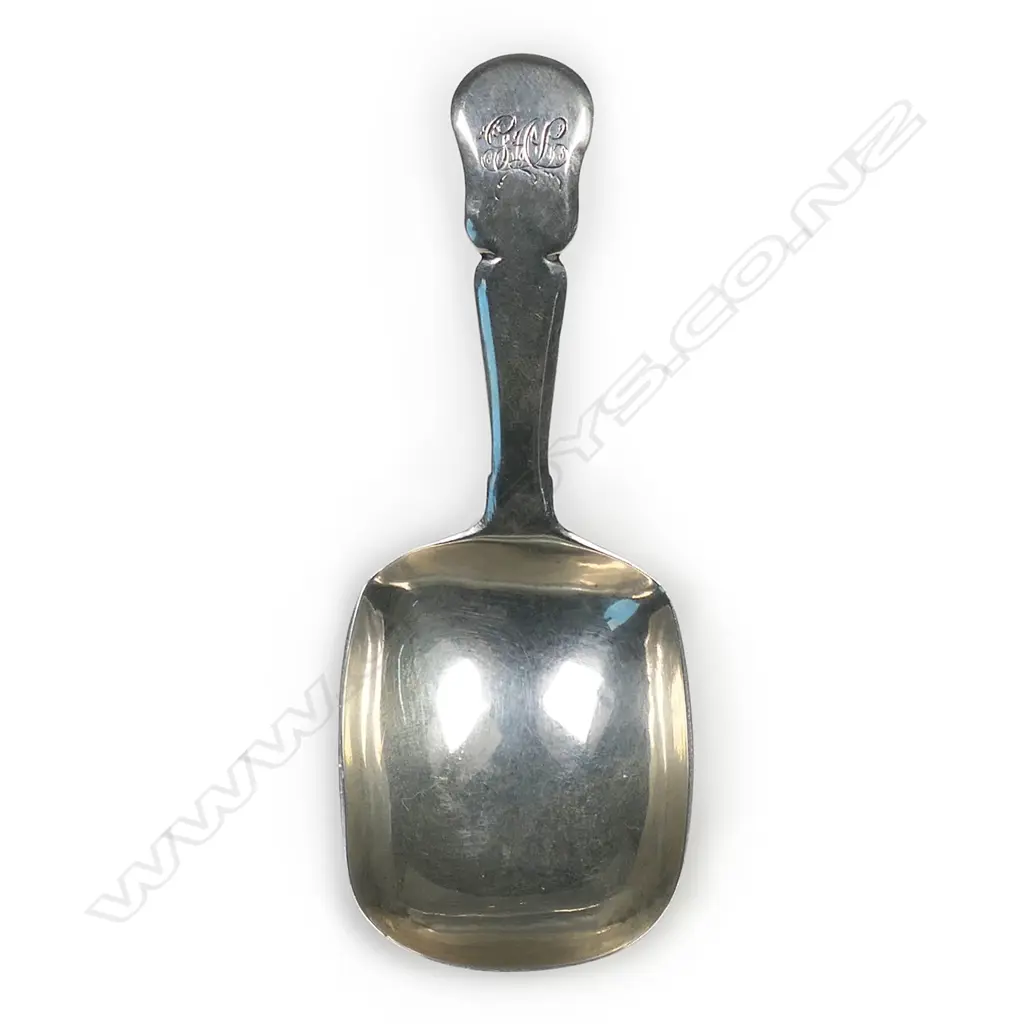 George III silver caddy spoon, Image 1++