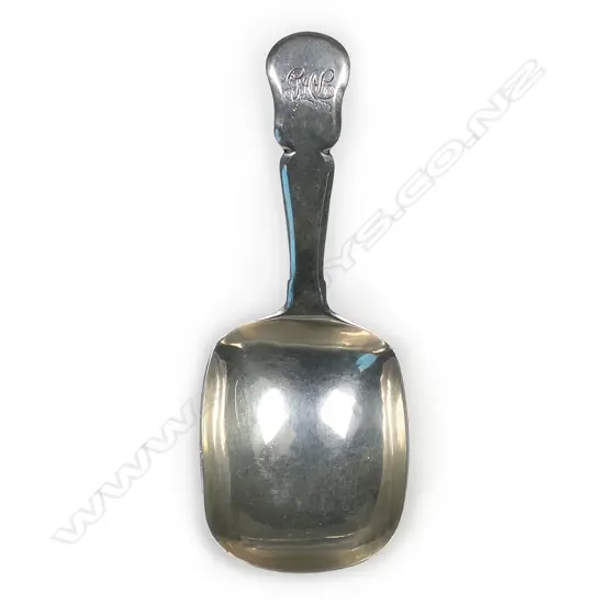 George III silver caddy spoon,