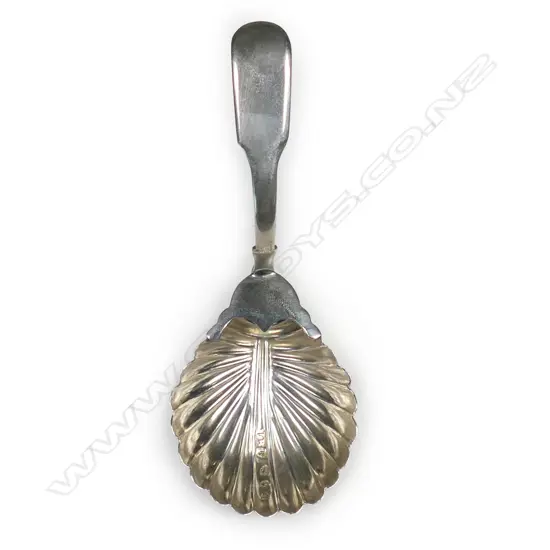 George III silver caddy spoon,