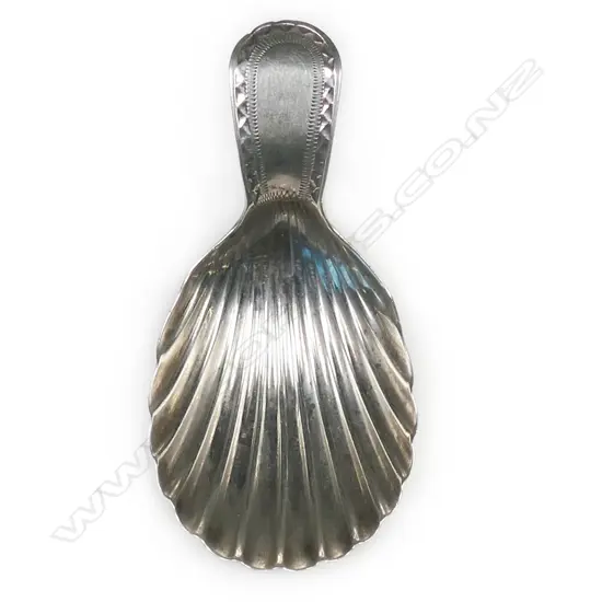 George III silver caddy spoon,