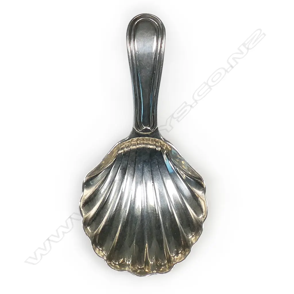 George III silver caddy spoon, Image 1++