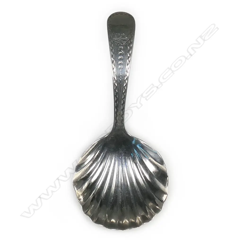 George III silver caddy spoon, Image 1++