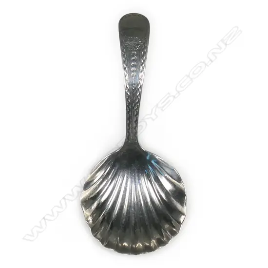 George III silver caddy spoon,