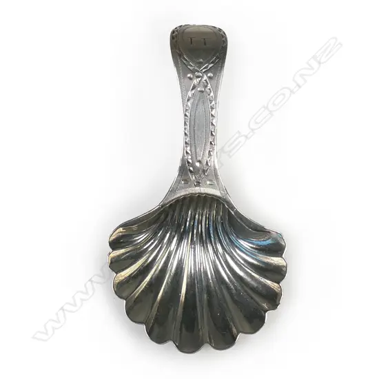 George III silver caddy spoon,