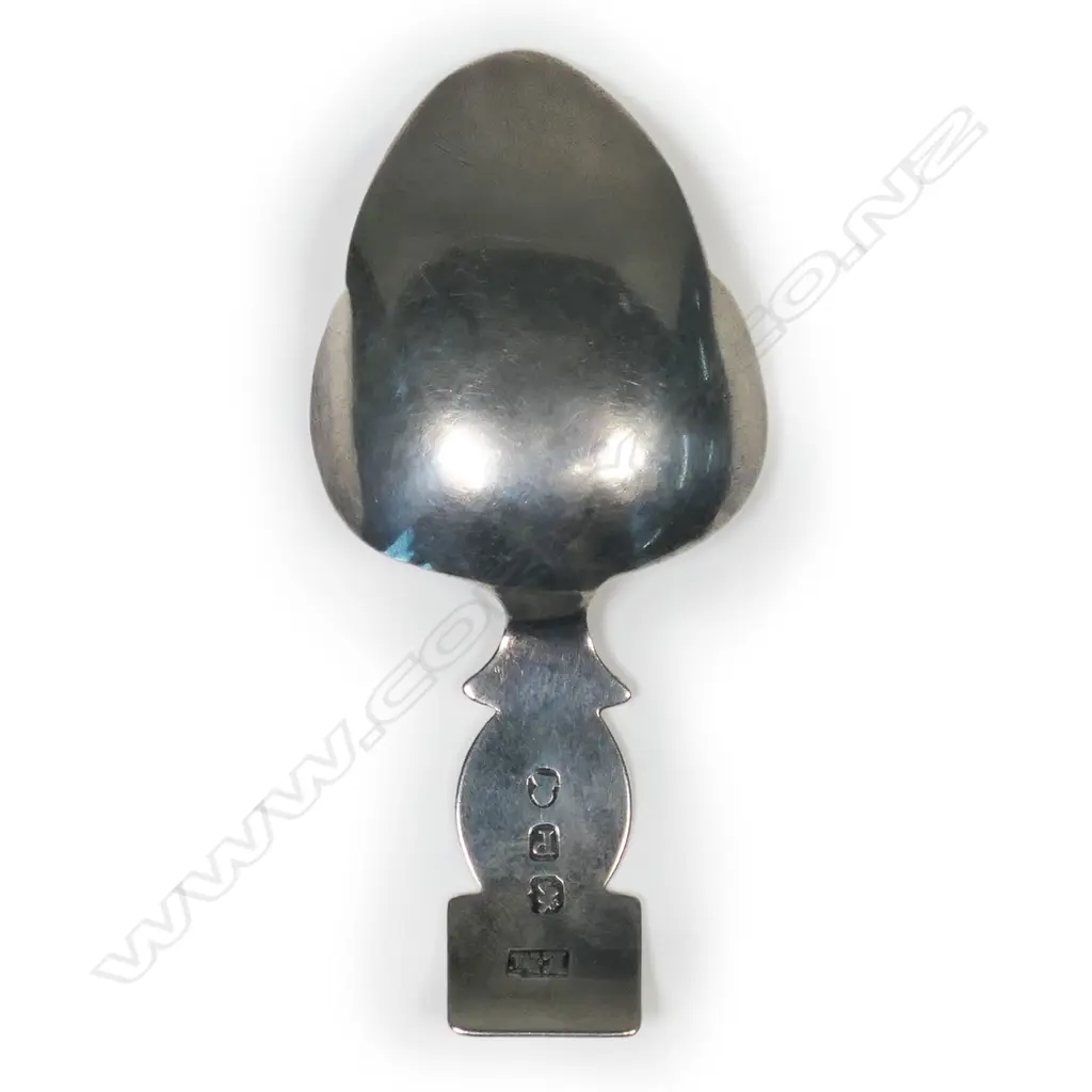 George III silver acorn caddy spoon, Image 1++