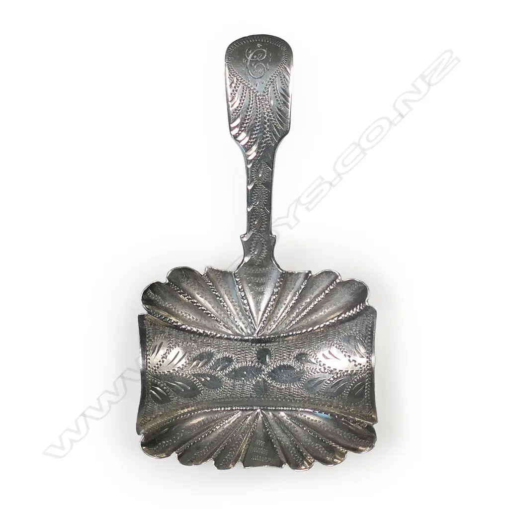 George IV silver caddy spoon, Image 1++
