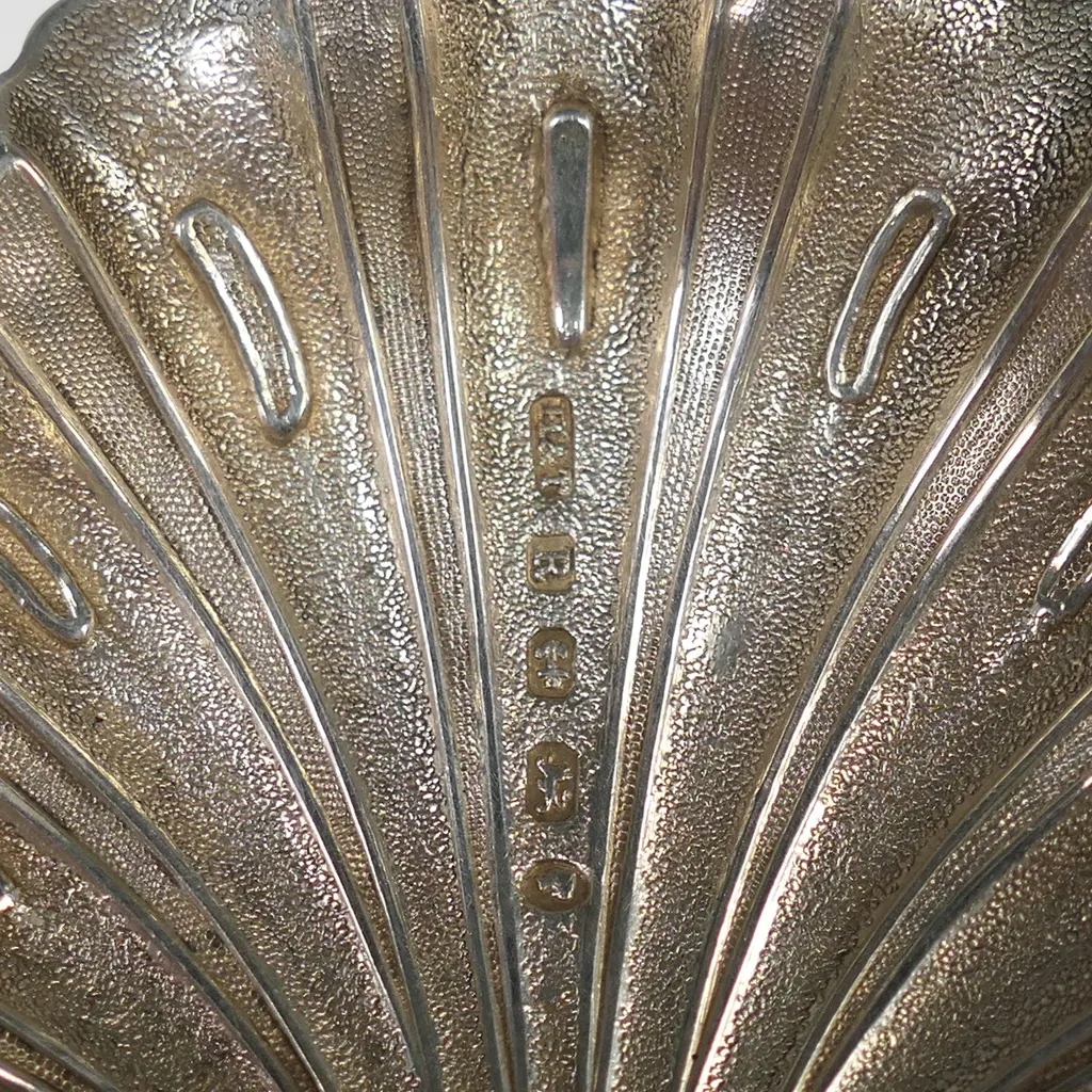 Victorian fancy silver caddy spoon, Image 1++
