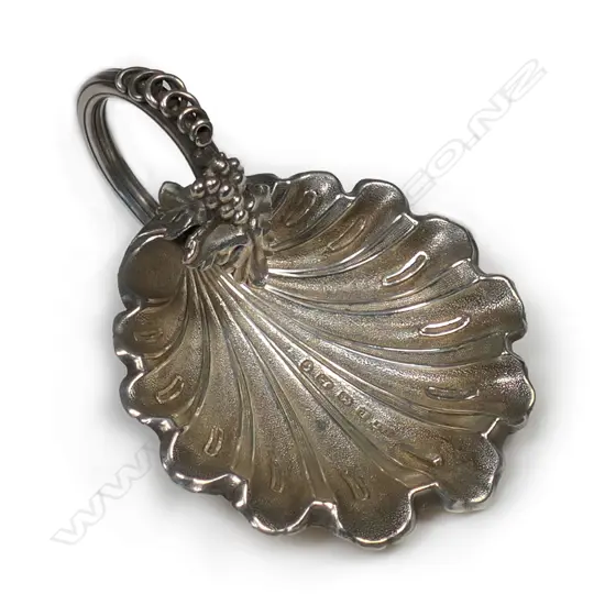 Victorian fancy silver caddy spoon,