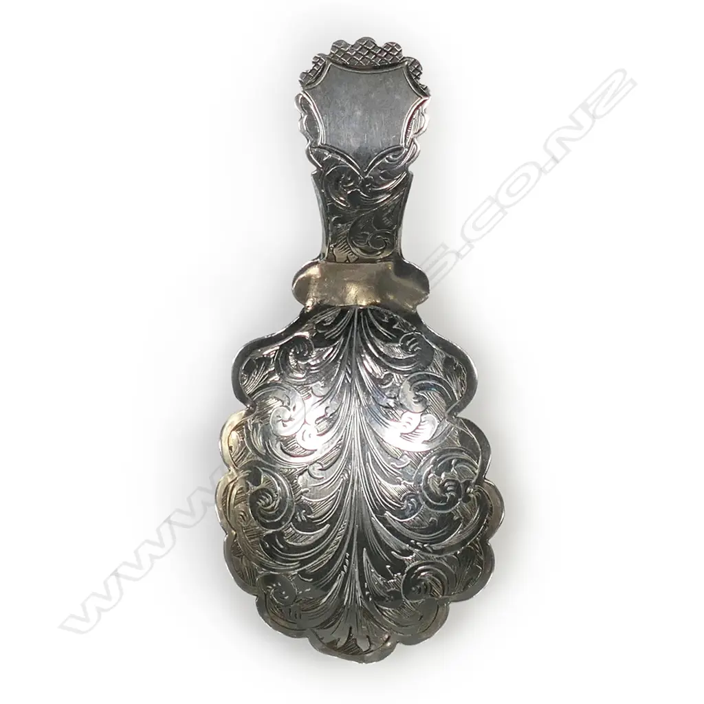 Victorian silver caddy spoon, Image 1++