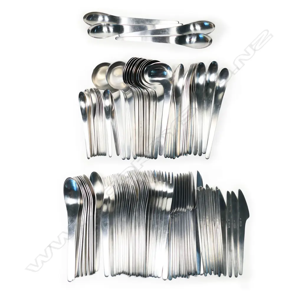 A part twelve place Arne Jacobsen stainless steel cutlery set, Image 1++