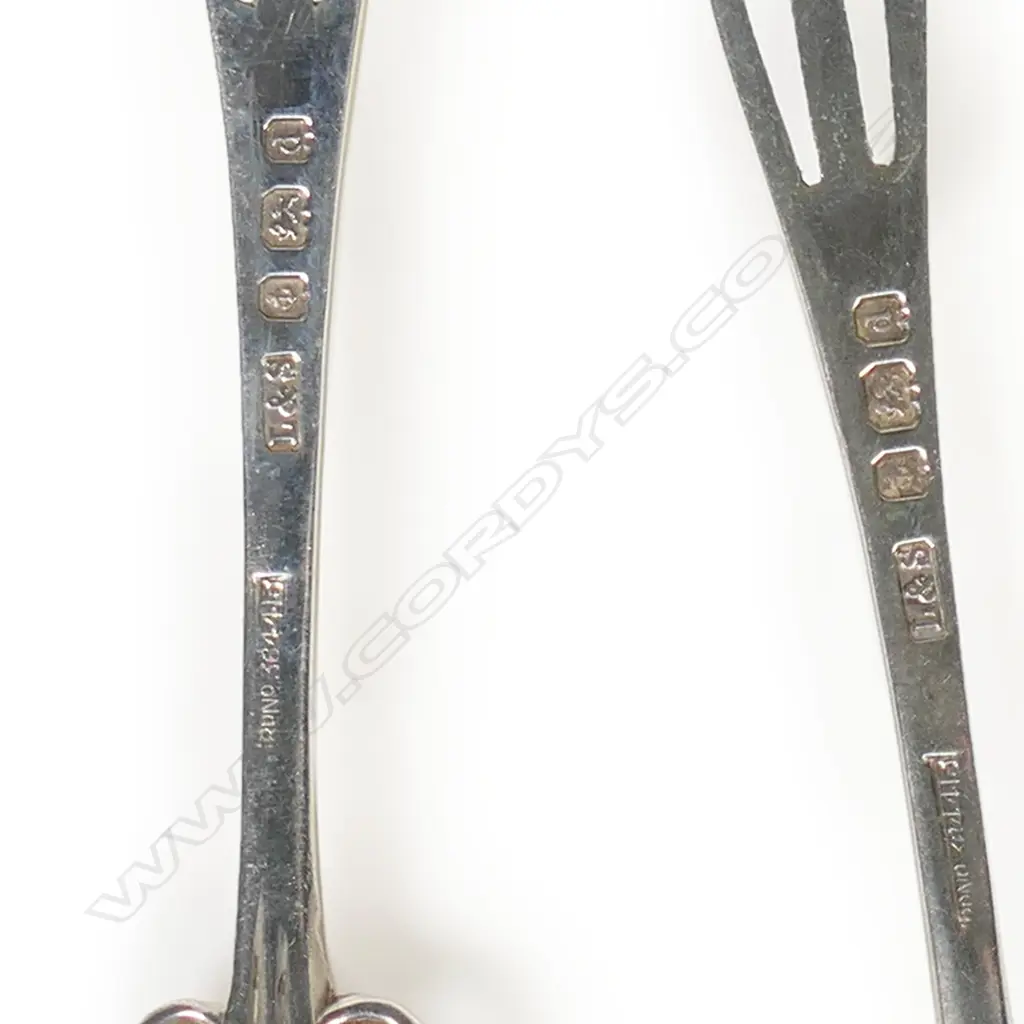 A pair of Edwardian silver Art Nouveau spoon and butter knife boxed set, Image 1++