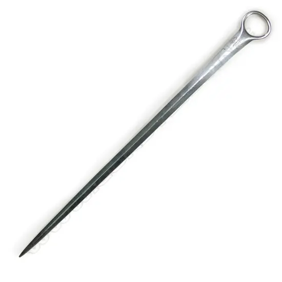 A George III silver meat skewer,