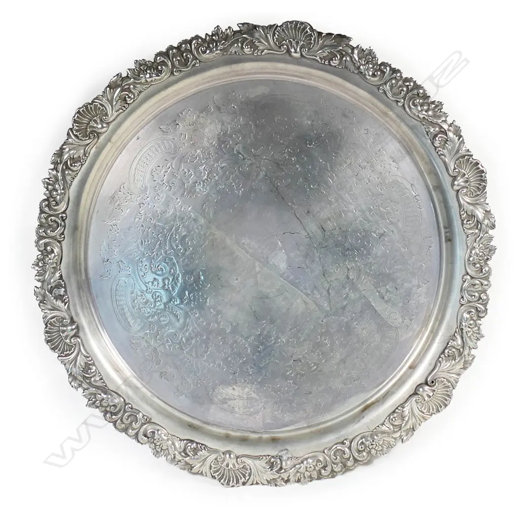 A late Victorian silver salver, Image 1++
