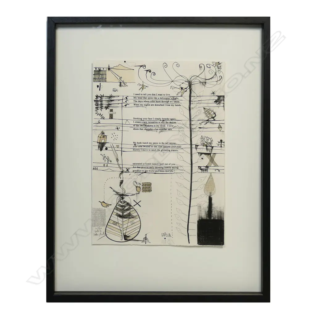 John Pule (NZ 1962-), 100 Love Poems series, Image 1++