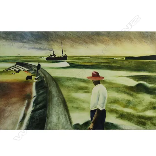Stanley Palmer (NZ 1936-) 'Memories of the Bar at Hokitika',