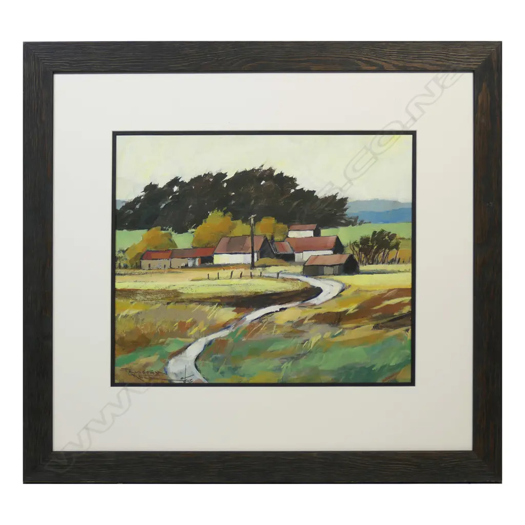 Russell Hollings (NZ 1948-) 'Farm Buildings', Image 1++