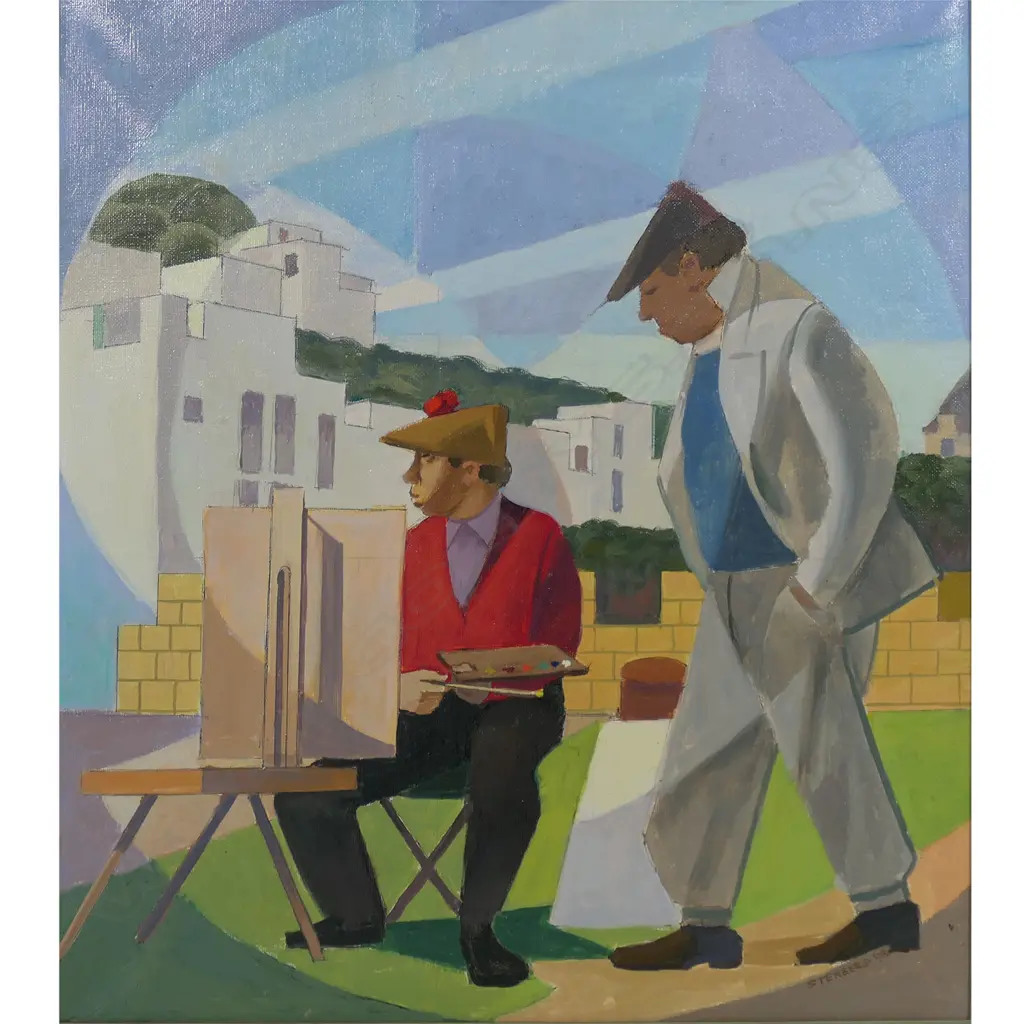 Ronald Walter (Ron) Stenberg (1919-2017) Double self-portrait, Image 1++