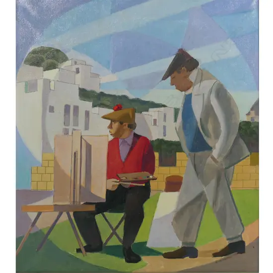 Ronald Walter (Ron) Stenberg (1919-2017) Double self-portrait,