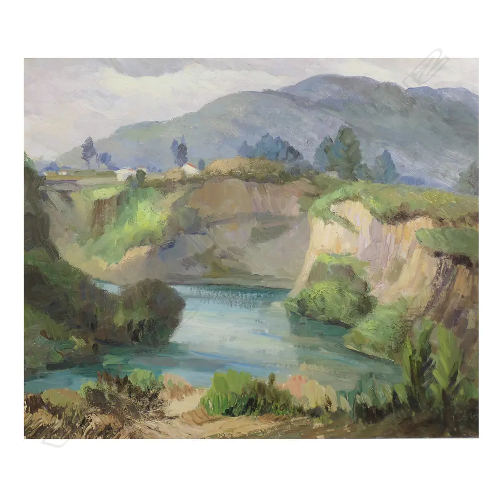 Ida G. Eise New Zealand (1894-1978) The Waikato at 'Taupo', Image 1++