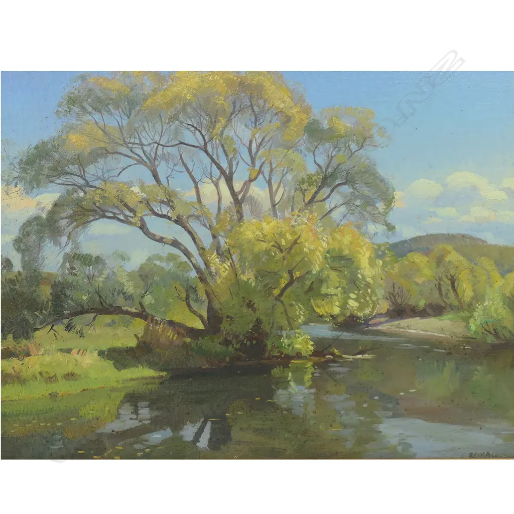 Cedric Savage (NZ 1901-69) 'River Scene', Image 1++