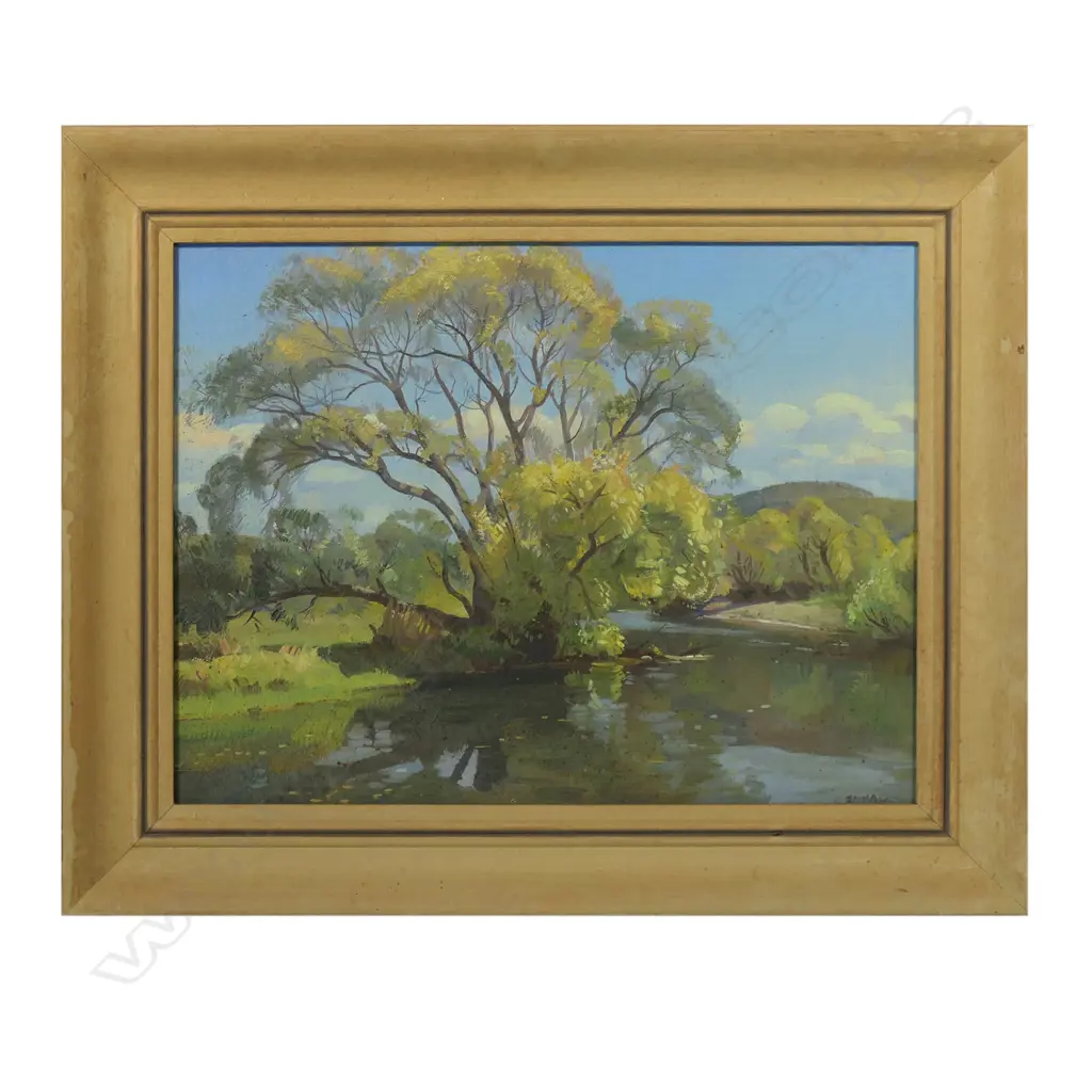 Cedric Savage (NZ 1901-69) 'River Scene', Image 1++