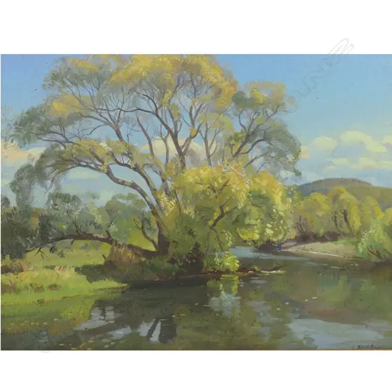Cedric Savage (NZ 1901-69) 'River Scene',