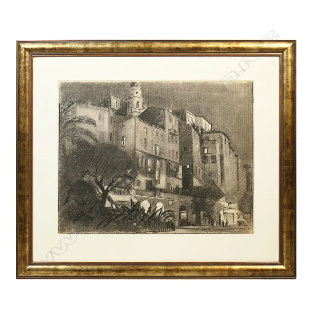 John Weeks (1888-1965), Study for 'Moonlight and firelight Demnat Morocco', Image 1++