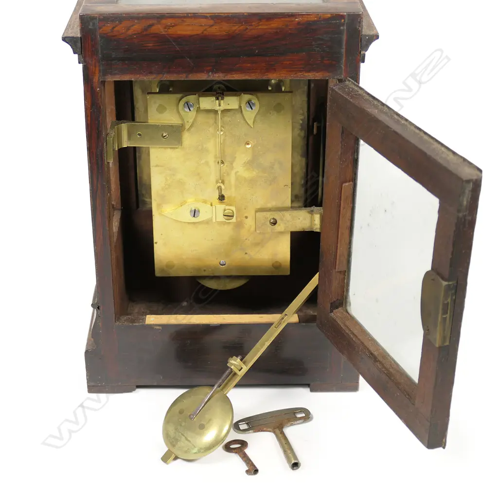 A 19thC rosewood cased mantle clock, Image 1++
