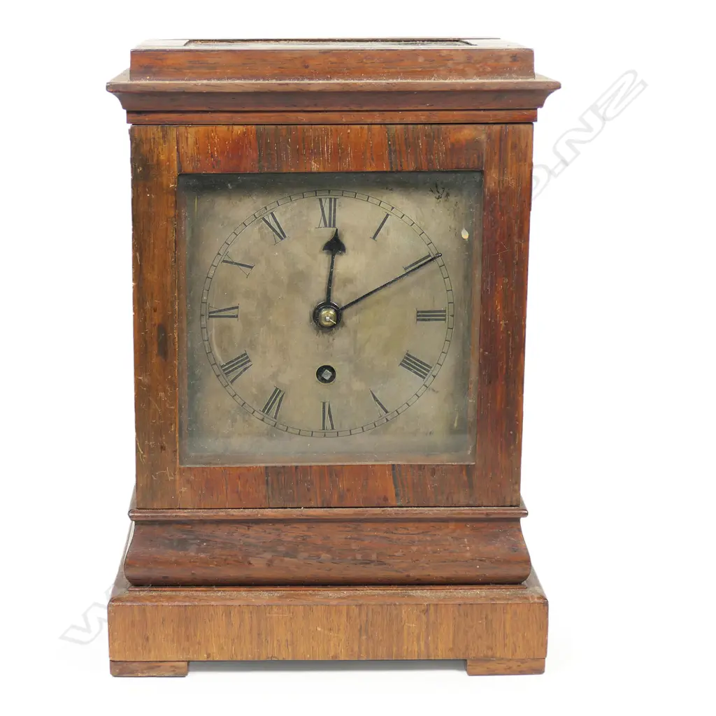 A 19thC rosewood cased mantle clock, Image 1++