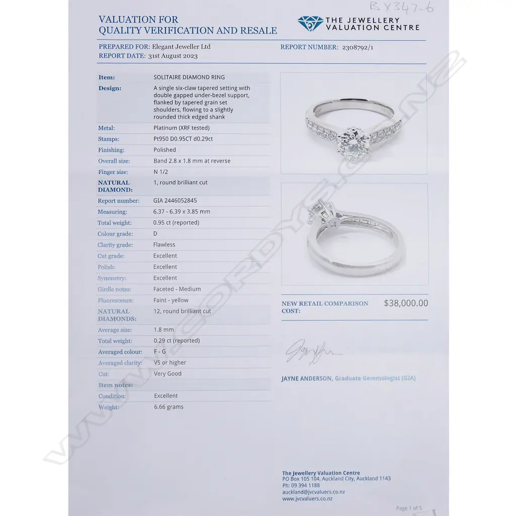 A platinum and diamond solitaire ring, Image 1++