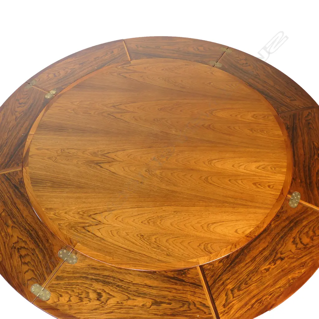 A 1960s Danish Dyrlund rosewood dining table, Image 1++