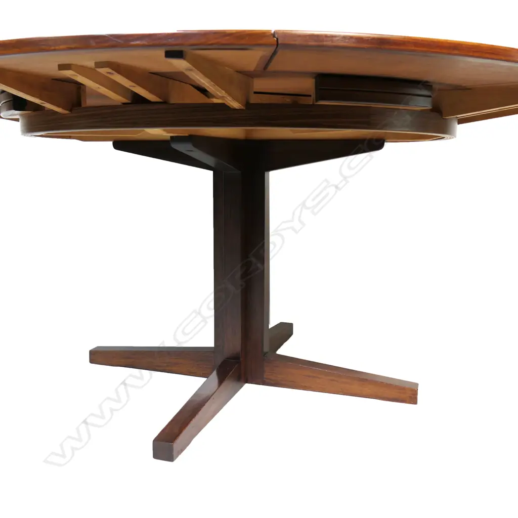 A 1960s Danish Dyrlund rosewood dining table, Image 1++