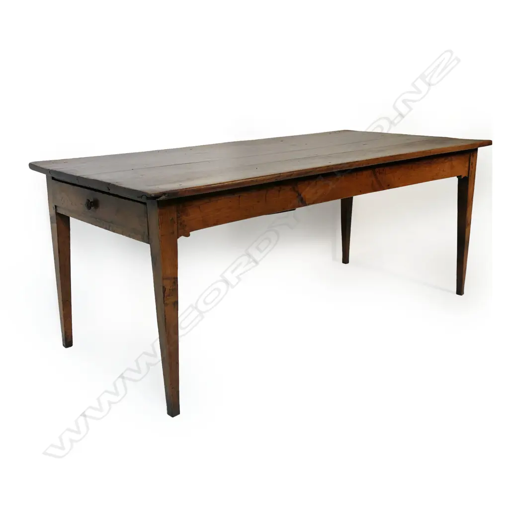 A 19thC French fruitwood refectory dining table, Image 1++