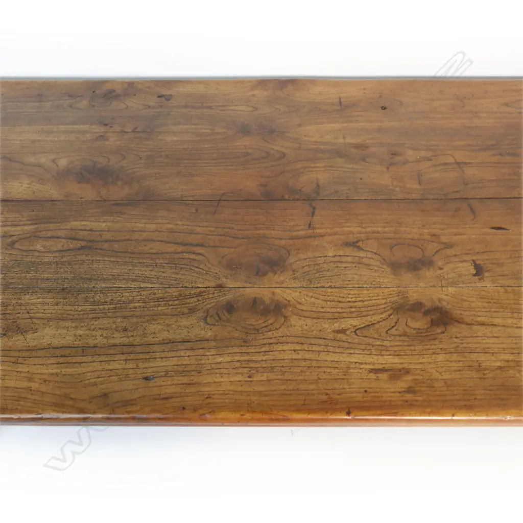A 19thC French fruitwood refectory dining table, Image 1++