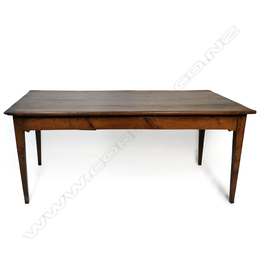 A 19thC French fruitwood refectory dining table, Image 1++