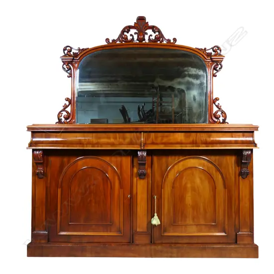 A Victorian mirror back sideboard,